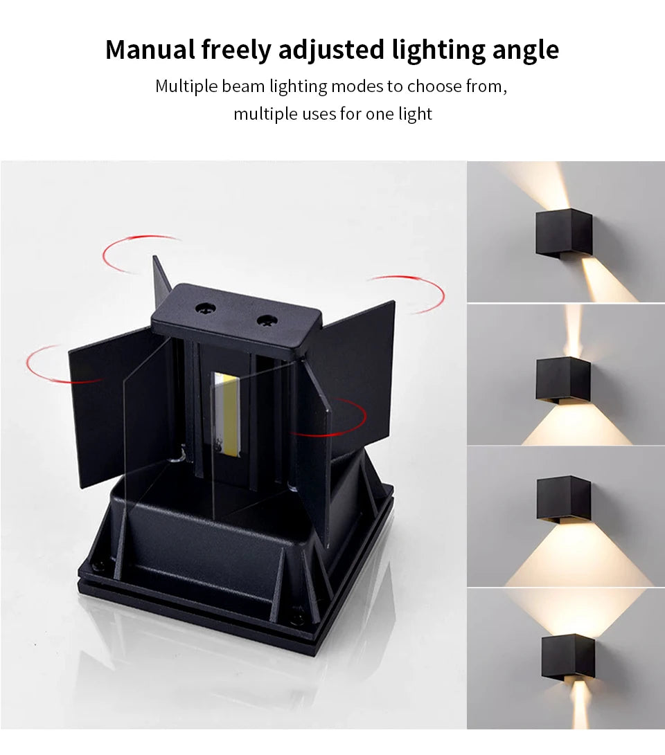 LED Wall Light Outdoor Indoor Lighting Wall Lamps Home Appliances Wall Lighting For Room Decor Wall Panels Porch Balcony Garden