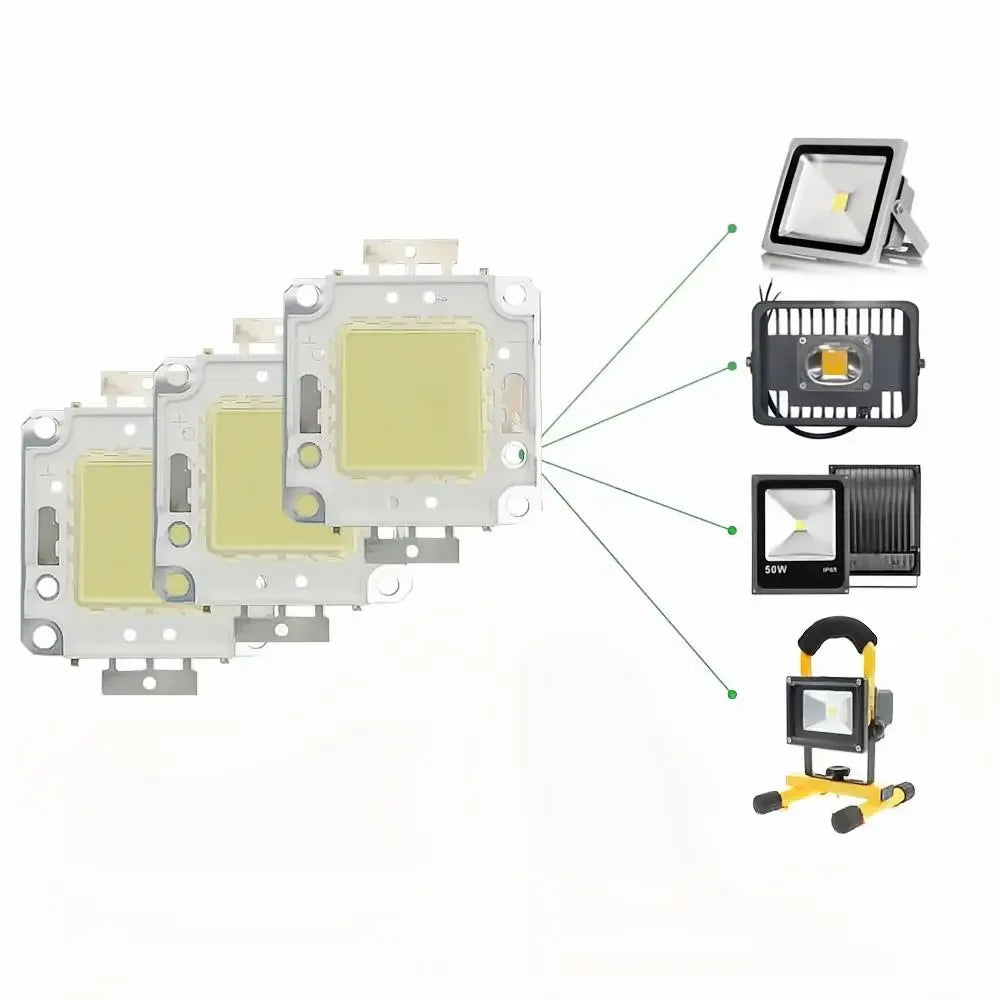 COB LED Chip 10W 9-12V 20W 30W 50W 100W 30V-32V Integrated LED Beads For Floodlight Spotlight Searchlight Warm White/White