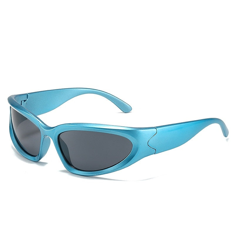 Popular Women's Sunglasses 2022  Punk Sunglasses Unique Sports Sun Glasses Men UV400 Goggle Shades Mirror Colorful Y2k Eyewear