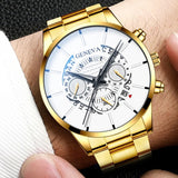 Relogio Masculino 2023 Herrenmode Business Uhren Manner Casual Kalender Uhr Mannlichen Edelstahl Quarzuhr Montre Homme