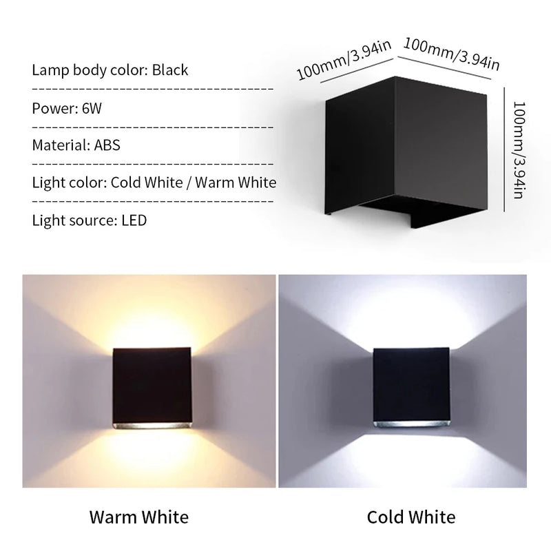 LED Wall Light Outdoor Indoor Lighting Wall Lamps Home Appliances Wall Lighting For Room Decor Wall Panels Porch Balcony Garden
