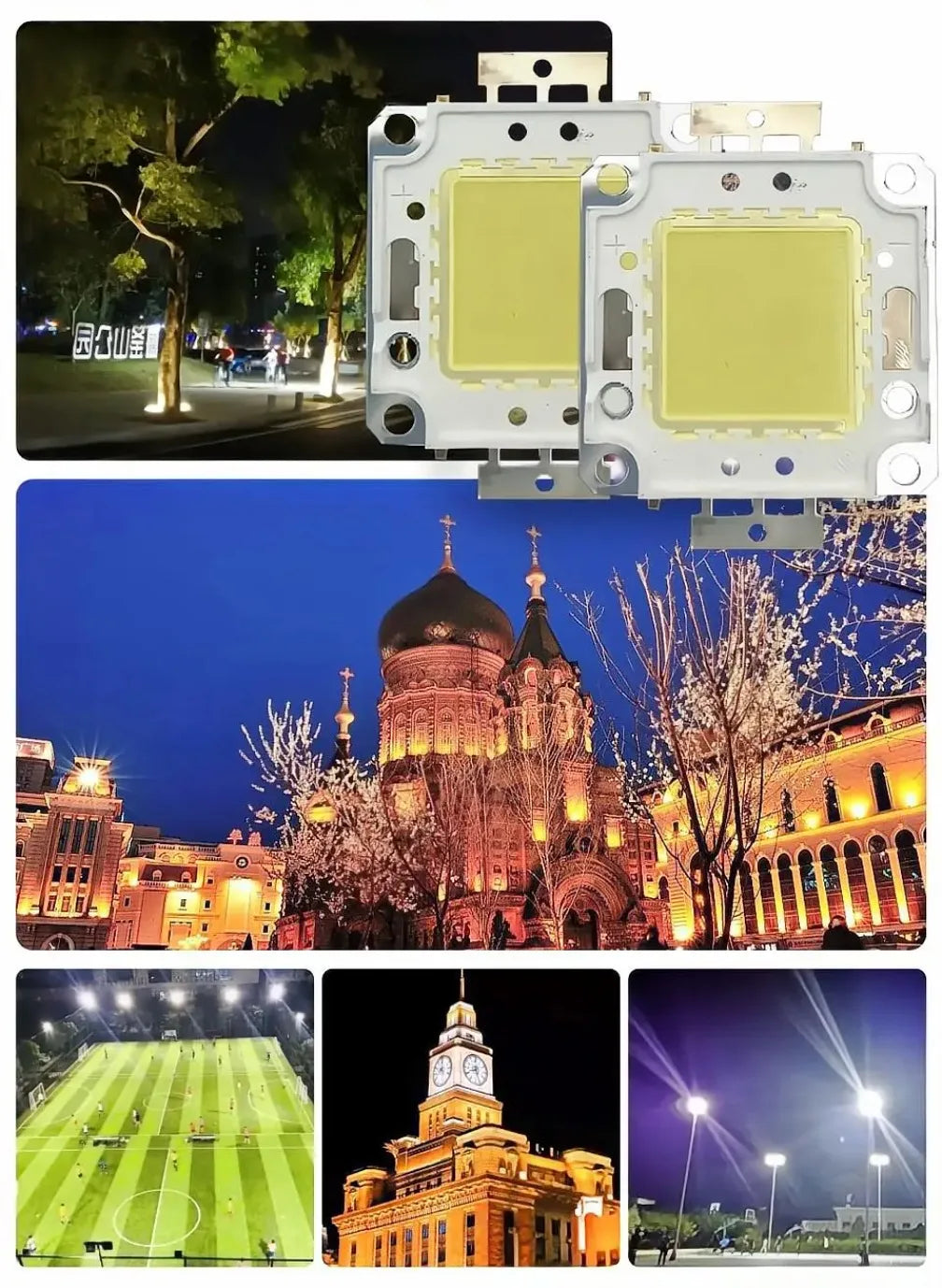 LED COB Lamp Bead 10W 20W 30W 50W 100W DC 9V-36V COB Integrated LED Lamp Chip DIY Flood light Led Bulb Spotlight Chip Lamp