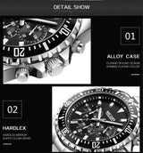 MEGIR Original Luxury Business Quartz Watch Men Brand Stainless Steel Chronograph Military WristWatch Clock Relogio Masculino