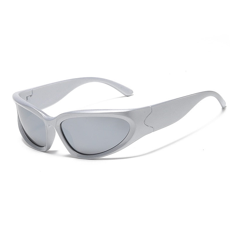 Popular Women's Sunglasses 2022  Punk Sunglasses Unique Sports Sun Glasses Men UV400 Goggle Shades Mirror Colorful Y2k Eyewear
