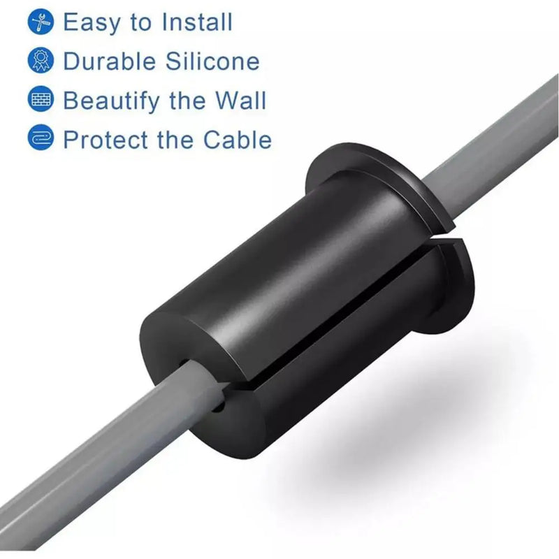 Wall Hole Cable Feed Through Bushings For Cables Routing Kit Ethernet Cable Grommet Snap On Wall Bushing