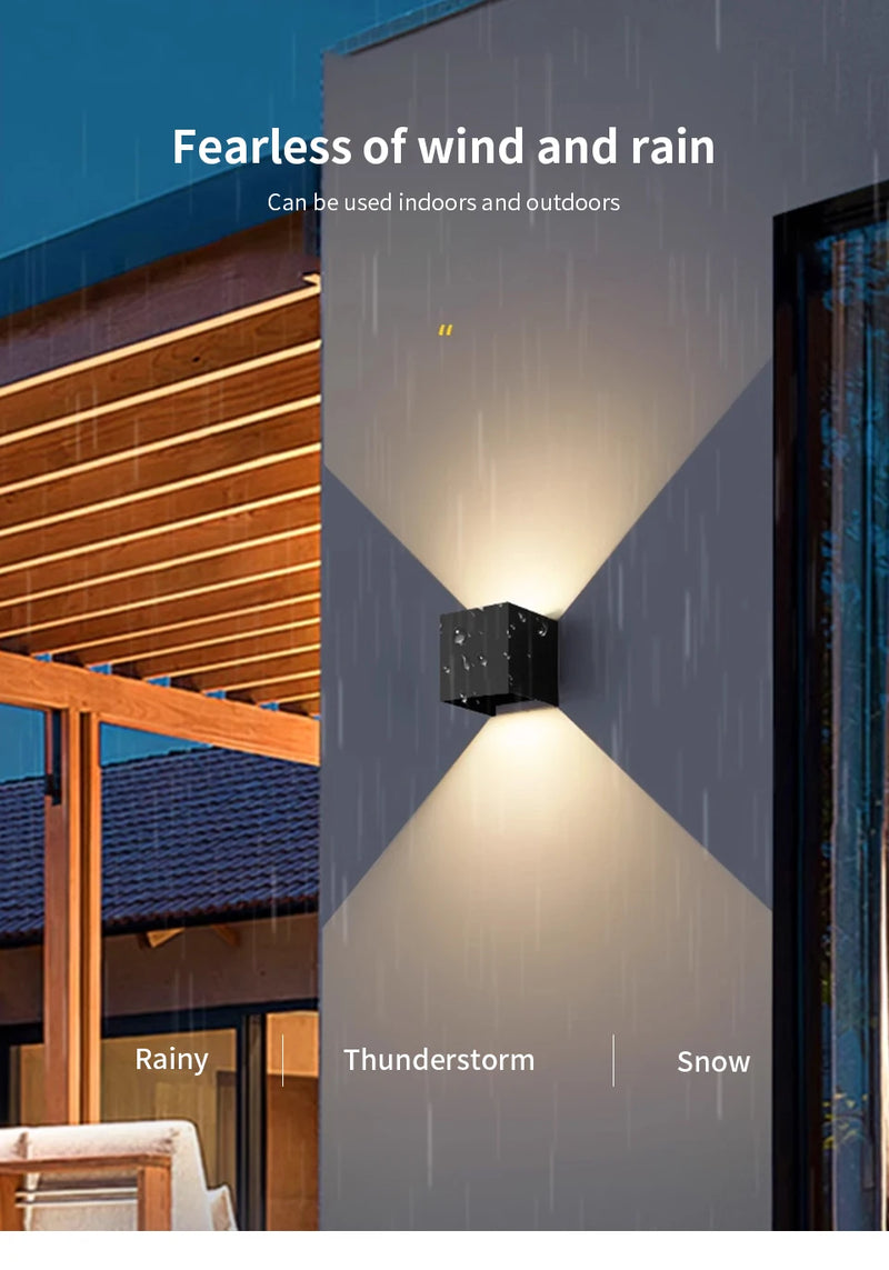 LED Wall Light Outdoor Indoor Lighting Wall Lamps Home Appliances Wall Lighting For Room Decor Wall Panels Porch Balcony Garden