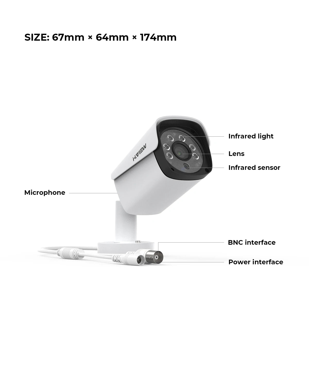 H.VIEW 1080P Camera Surveillance AHD Surveillance CCTV Analog Camera High Resolution IR Cameras PAL NTSC Outdoor Video Cameras