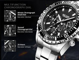 MEGIR Original Luxury Business Quartz Watch Men Brand Stainless Steel Chronograph Military WristWatch Clock Relogio Masculino