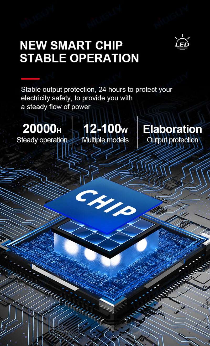 LED lighting transformer 100W 80W 60W 36W 24W 12W drive power adapter AC/DC 12V 24V lighting fixture LED light strip