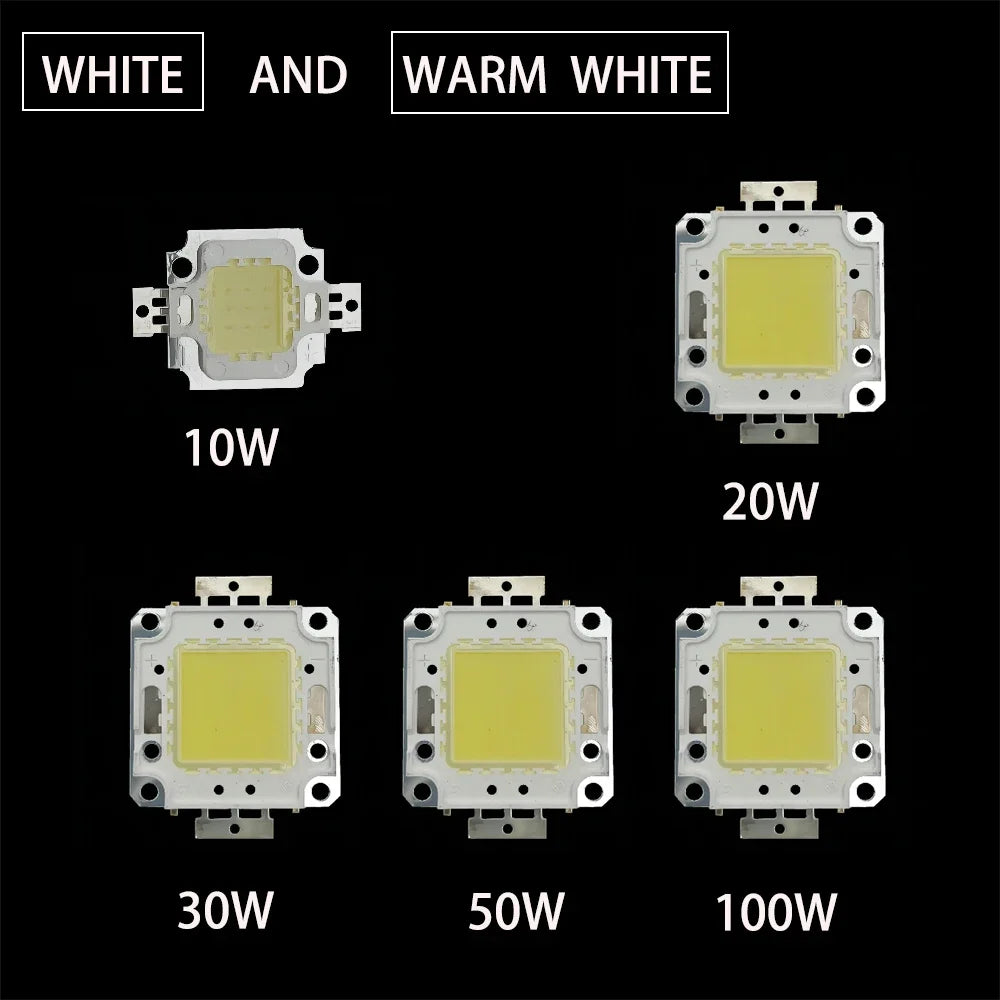COB LED Chip 10W 9-12V 20W 30W 50W 100W 30V-32V Integrated LED Beads For Floodlight Spotlight Searchlight Warm White/White