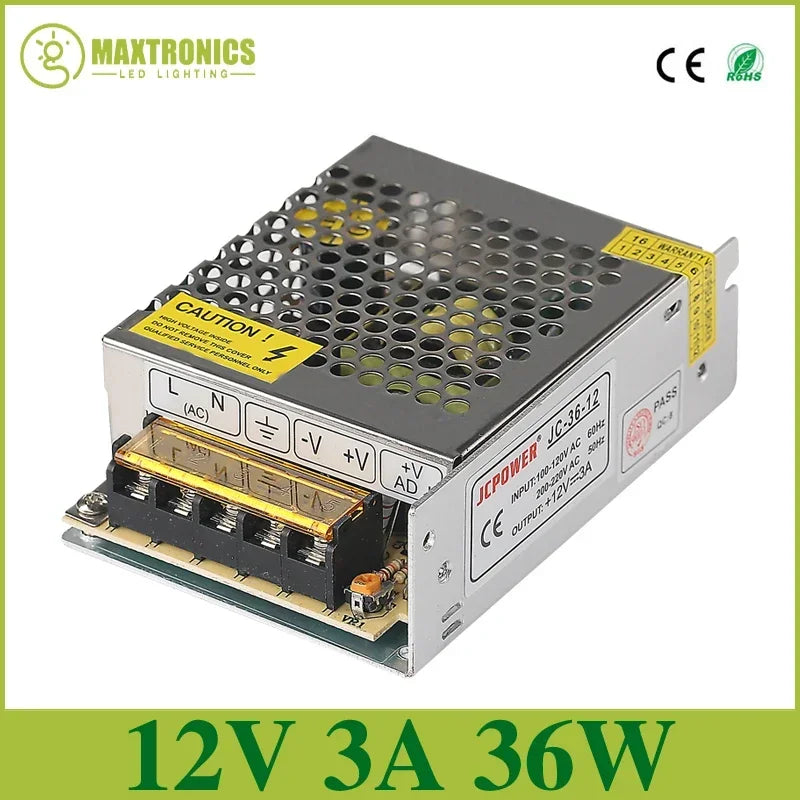 LED Lighting Transformer AC110V-220V to DC 5V 12V 24V 36V 48V Power Supply Adapter 2A 5A 10A 15A 20A 30A LED Strip Switch Driver