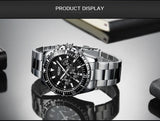 MEGIR Original Luxury Business Quartz Watch Men Brand Stainless Steel Chronograph Military WristWatch Clock Relogio Masculino