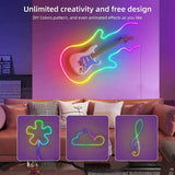RGBIC Neon Light with WIFI Neon Rope Light DIY Light Bar APP Control Music Sync TV Backlight Game Living Room Bedroom Decoration