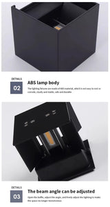 LED Wall Light Outdoor Indoor Lighting Wall Lamps Home Appliances Wall Lighting For Room Decor Wall Panels Porch Balcony Garden