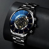 Luxury Mens Wrist Watches Classic Men Business Quartz Wristwatch Fashion Male Black Bracelet Watch