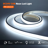 Waterproof COB LED Strip Light 12V 24V Flexible LED Neon Light 0.5-20M 320LEDs High Density Linear Lighting COB LED Lights
