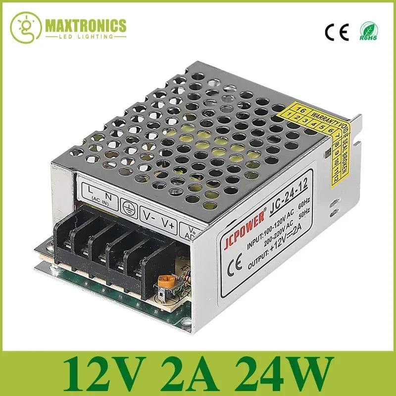 LED Lighting Transformer AC110V-220V to DC 5V 12V 24V 36V 48V Power Supply Adapter 2A 5A 10A 15A 20A 30A LED Strip Switch Driver