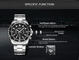 MEGIR Original Luxury Business Quartz Watch Men Brand Stainless Steel Chronograph Military WristWatch Clock Relogio Masculino