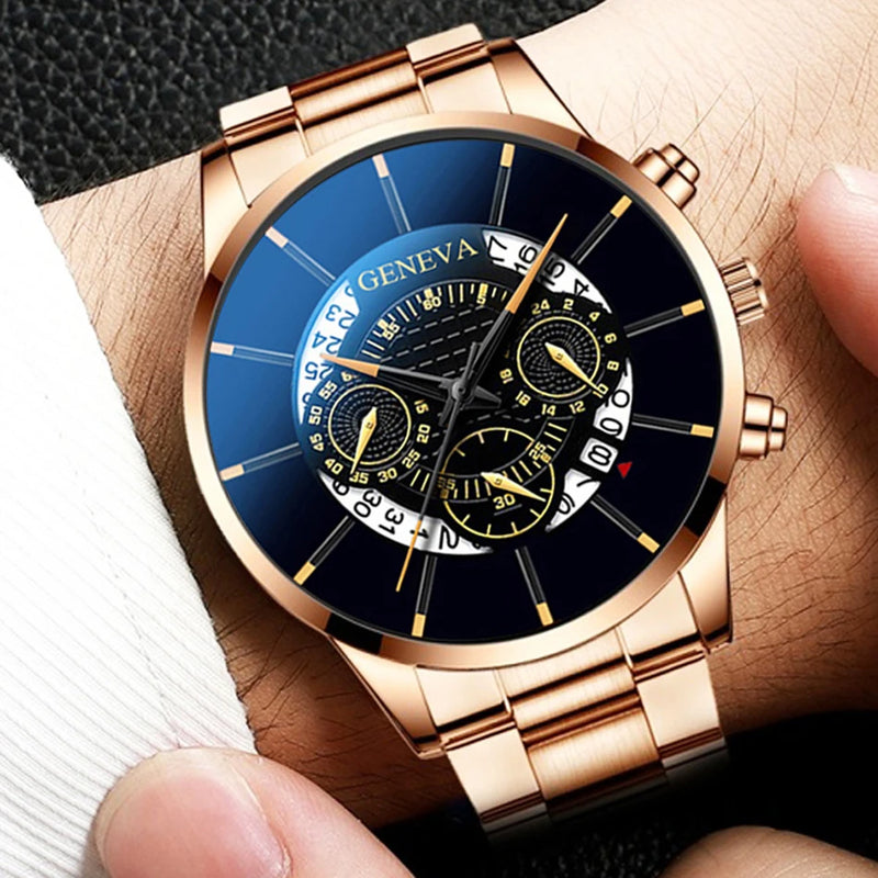 Relogio Masculino 2023 Herrenmode Business Uhren Manner Casual Kalender Uhr Mannlichen Edelstahl Quarzuhr Montre Homme