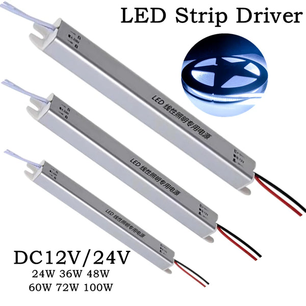 LED Lighting Power Supply Transformer AC220V To DC12V/24V Switching Power Transformer 24W 36W 48W 60W 72W 100W LED Strip Driver