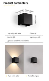 LED Wall Light Outdoor Indoor Lighting Wall Lamps Home Appliances Wall Lighting For Room Decor Wall Panels Porch Balcony Garden