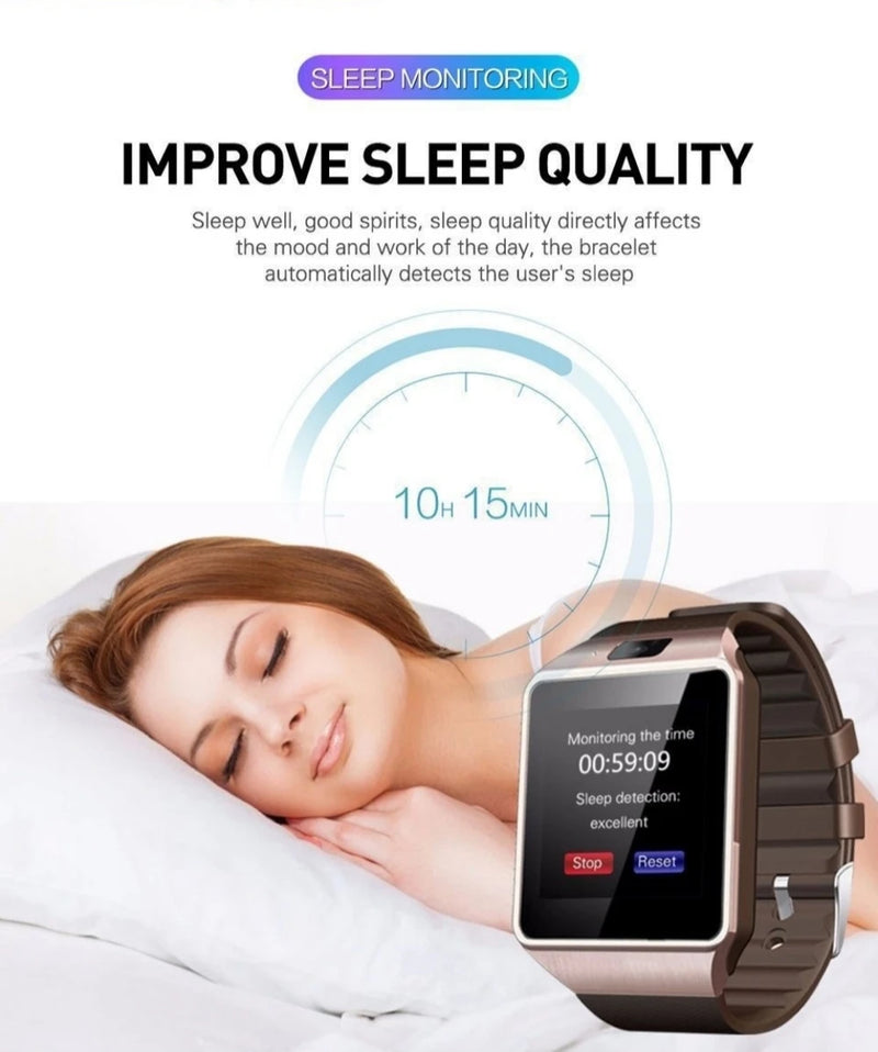DZ09 Smart Watch Phone Watch With SIM Card Sports Fitness Tracker Real Time Positioning Watch-sim Phone Calls Sleep Monitor