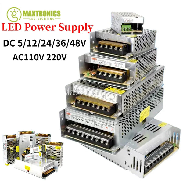 LED Lighting Transformer AC110V-220V to DC 5V 12V 24V 36V 48V Power Supply Adapter 2A 5A 10A 15A 20A 30A LED Strip Switch Driver