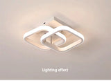 Modern LED Ceiling Light 2 Rings Creative Design Ceiling Lamp Indoor Lighting Fixtures Hallway Balcony Aisle Office Light