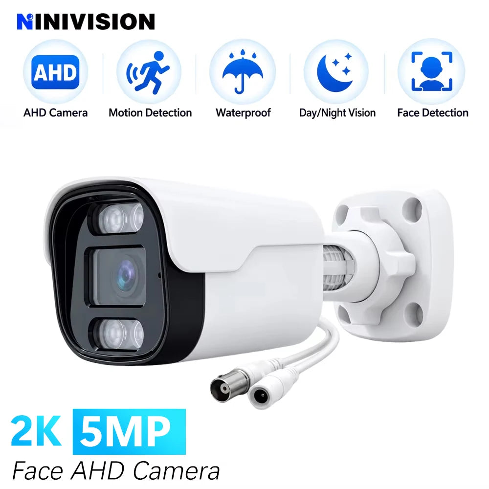 5MP Wired CCTV Analog Security Camera Outside Street Waterproof AHD Dome Video Surveillance Camera BNC XMEYE 4K 5MP AHD DVR View