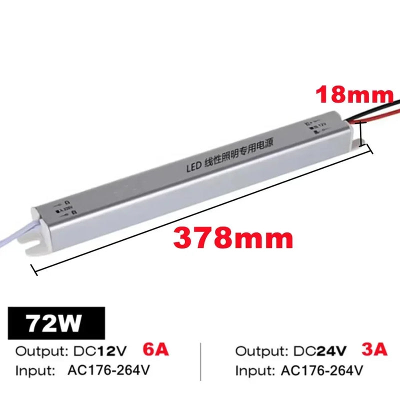 LED Lighting Power Supply Transformer AC220V To DC12V/24V Switching Power Transformer 24W 36W 48W 60W 72W 100W LED Strip Driver