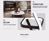 Modern LED Ceiling Light 2 Rings Creative Design Ceiling Lamp Indoor Lighting Fixtures Hallway Balcony Aisle Office Light