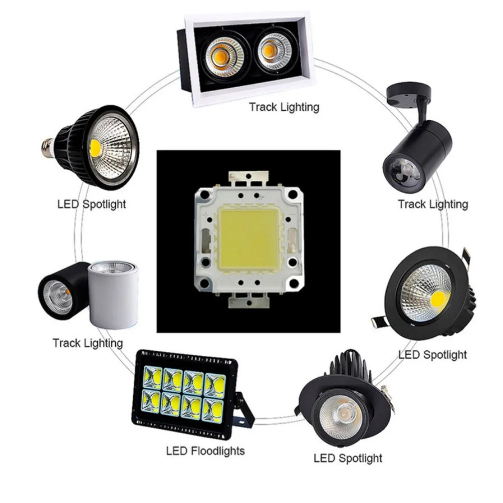 LED COB Lamp Bead 10W 20W 30W 50W 100W DC 9V-36V COB Integrated LED Lamp Chip DIY Flood light Led Bulb Spotlight Chip Lamp