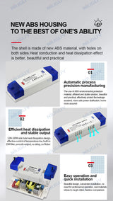 LED lighting transformer 100W 80W 60W 36W 24W 12W drive power adapter AC/DC 12V 24V lighting fixture LED light strip
