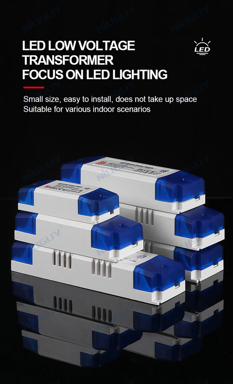 LED lighting transformer 100W 80W 60W 36W 24W 12W drive power adapter AC/DC 12V 24V lighting fixture LED light strip