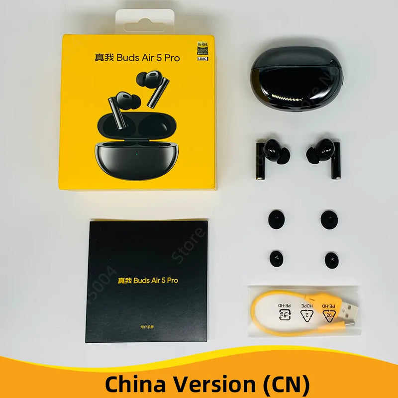 Global Version realme buds Air 5 Pro TWS Earphone 50dB Active Noise Cancelling True Wireless Headphone Bluetooth 5.3 LDAC