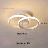 Modern LED Ceiling Light 2 Rings Creative Design Ceiling Lamp Indoor Lighting Fixtures Hallway Balcony Aisle Office Light