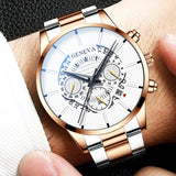 Relogio Masculino 2023 Herrenmode Business Uhren Manner Casual Kalender Uhr Mannlichen Edelstahl Quarzuhr Montre Homme