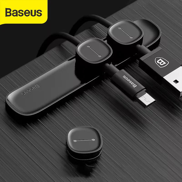 Baseus Magnetic protector Cable Clip Desktop Tidy Cable Organizer USB Charger Cable Holder Cable management