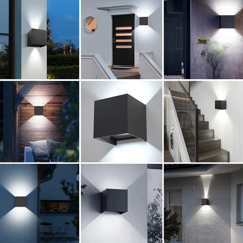 LED Wall Light Outdoor Indoor Lighting Wall Lamps Home Appliances Wall Lighting For Room Decor Wall Panels Porch Balcony Garden