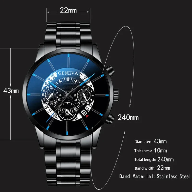 Luxury Mens Wrist Watches Classic Men Business Quartz Wristwatch Fashion Male Black Bracelet Watch