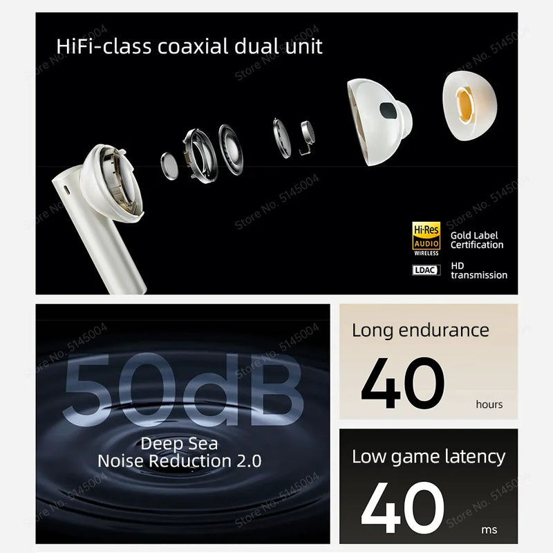 Global Version realme buds Air 5 Pro TWS Earphone 50dB Active Noise Cancelling True Wireless Headphone Bluetooth 5.3 LDAC