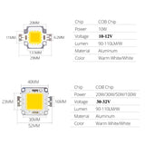 COB LED Chip Lamp Light Beads 10W 20W 30W 50W 100W 30-32V SMD Cool White Warm White DIY For LED Flood Light Spotlight High Power