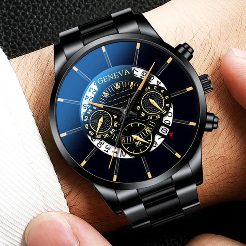Relogio Masculino 2023 Herrenmode Business Uhren Manner Casual Kalender Uhr Mannlichen Edelstahl Quarzuhr Montre Homme