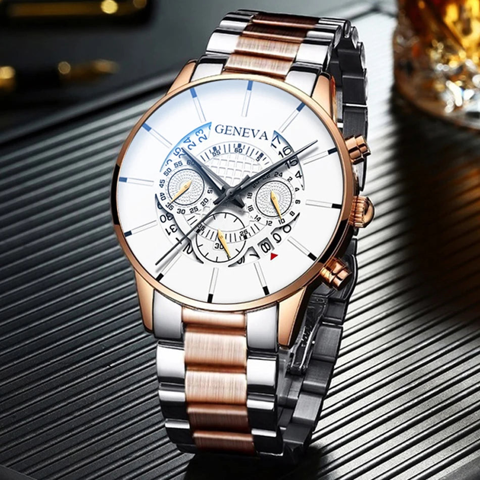 Relogio Masculino 2023 Herrenmode Business Uhren Manner Casual Kalender Uhr Mannlichen Edelstahl Quarzuhr Montre Homme
