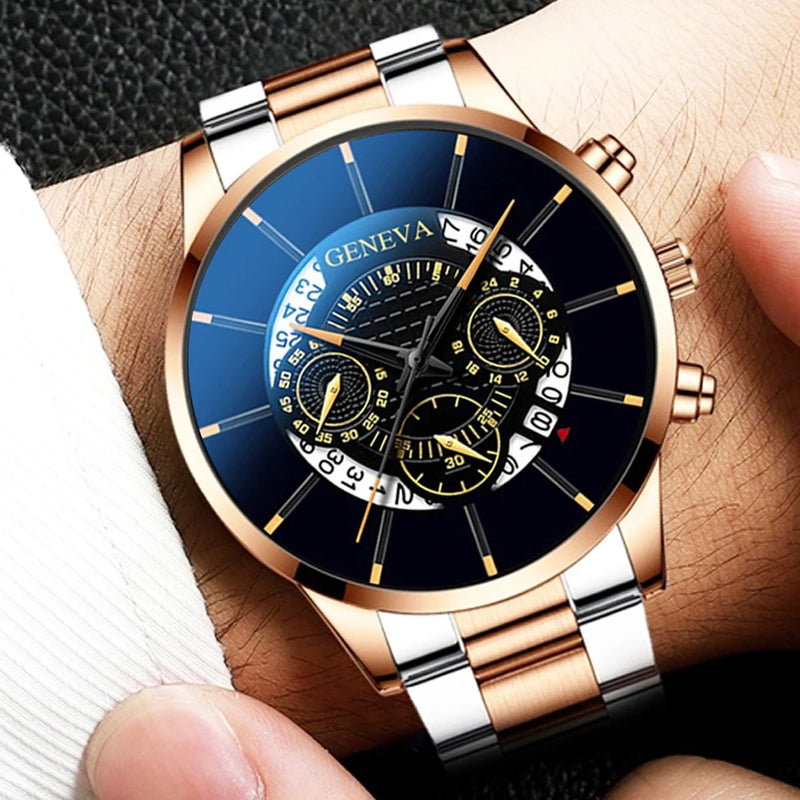 Relogio Masculino 2023 Herrenmode Business Uhren Manner Casual Kalender Uhr Mannlichen Edelstahl Quarzuhr Montre Homme