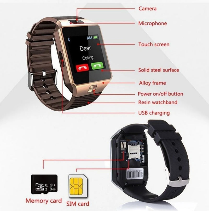 DZ09 Smart Watch Phone Watch With SIM Card Sports Fitness Tracker Real Time Positioning Watch-sim Phone Calls Sleep Monitor