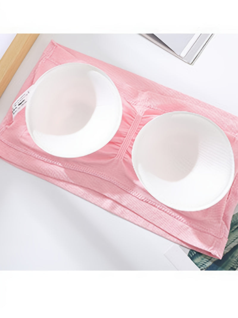 Plus Size Double-Layer Anti-Slip Strapless Bra with Removable Pads - No Underwire Seamless Smoothing High Elasticity Black Camisole Top for Casual Attire, Comfortable Daily Wear, Offshoulder Fashion, Smooth Fabric Finish