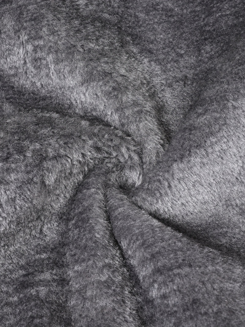 Warm Stand Collar Fleece Jacket, Men's Casual Comfortable Solid Color Zip Up Coat/ Outwear For Fall Winter