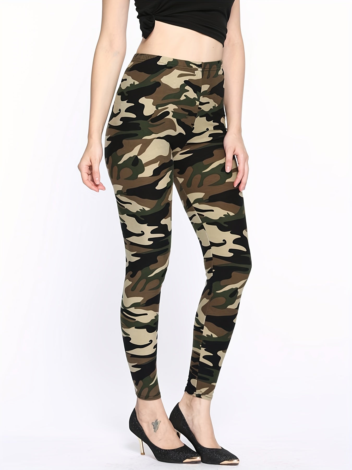 Women's Leggings Floral Printed Pants Casual High Waist Sweatpants Leggings