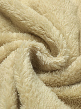 Warm Stand Collar Fleece Jacket, Men's Casual Comfortable Solid Color Zip Up Coat/ Outwear For Fall Winter